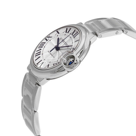  Shop Authentic Cartier Ballon Bleu De Cartier Silver Dial Silver Steel Strap Watch for Women - WSBB0048 - Luxxuri