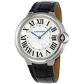  Shop Authentic Cartier Ballon Bleu Silver Dial Black Leather Strap Watch for Women - W69018Z4 - Luxxuri
