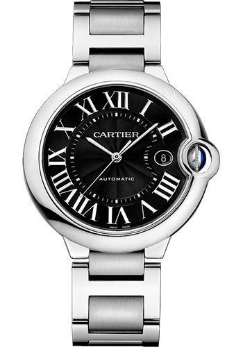  Shop Authentic Cartier Ballon Bleu de Cartier Black Dial Silver Steel Strap Watch for Men - W6920042 - Luxxuri