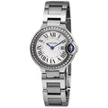  Shop Authentic Cartier Ballon Bleu De Cartier Diamonds White Dial Silver Steel Strap Watch for Women - W4BB0015 - Luxxuri