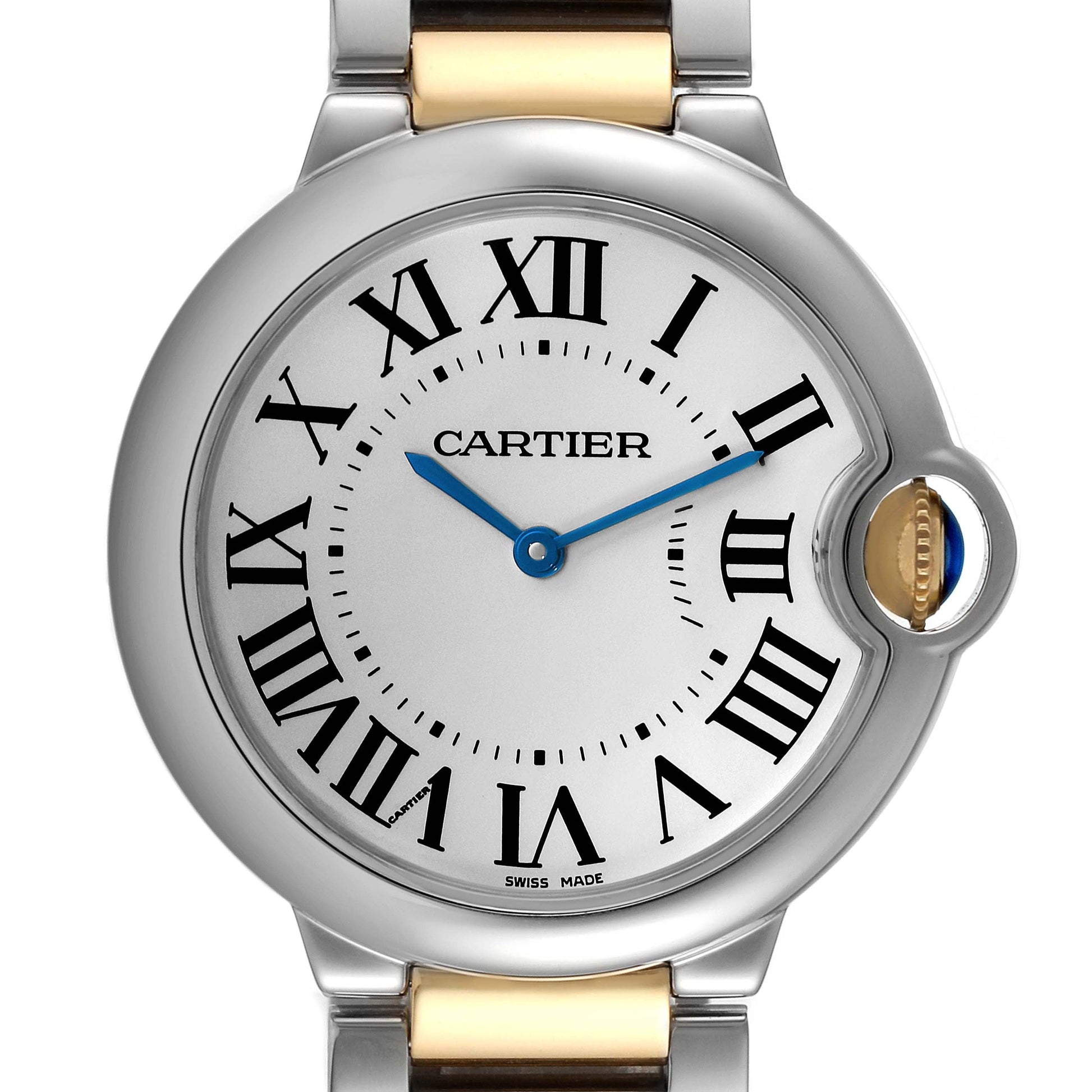  Shop Authentic Cartier Ballon Bleu Silver Dial Two Tone Steel Strap Watch for Unisex Watch - W69008Z3 - Luxxuri