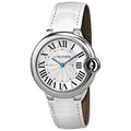  Shop Authentic Cartier Ballon Bleu de Cartier Silver Dial White Leather Strap Watch for Women - W6920087 - Luxxuri