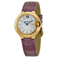  Shop Authentic Cartier Ballon Bleu Diamonds White Dial Pink Leather Strap Watch for Women - WE902050 - Luxxuri