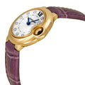  Shop Authentic Cartier Ballon Bleu Diamonds White Dial Pink Leather Strap Watch for Women - WE902050 - Luxxuri
