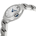  Shop Authentic Cartier Ballon Bleu de Cartier Diamonds Silver Dial Silver Steel Strap Watch for Women - WE902073 - Luxxuri
