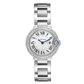  Shop Authentic Cartier Ballon Bleu De Cartier Diamonds White Dial Silver Steel Strap Watch for Women - W4BB0015 - Luxxuri