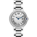  Shop Authentic Cartier Ballon Bleu De Cartier Diamonds White Dial Silver Steel Strap Watch for Women - W4BB0015 - Luxxuri