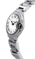  Shop Authentic Cartier Ballon Bleu De Cartier Diamonds White Dial Silver Steel Strap Watch for Women - W4BB0015 - Luxxuri