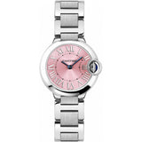  Shop Authentic Cartier Ballon Bleu de Cartier Pink Dial Silver Steel Strap Watch for Women - W6920038 - Luxxuri