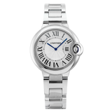  Shop Authentic Cartier Ballen Bleu De Cartier Silver Dial Silver Steel Strap Watch for Women - W6920084 - Luxxuri