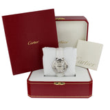  Shop Authentic Cartier Ballon Bleu de Cartier Silver Dial White Leather Strap Watch for Women - W6920087 - Luxxuri