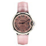  Shop Authentic Cartier Ballon Bleu De Cartier Pink Dial Pink Leather Strap Watch for Women - WSBB0007 - Luxxuri