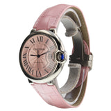  Shop Authentic Cartier Ballon Bleu De Cartier Pink Dial Pink Leather Strap Watch for Women - WSBB0007 - Luxxuri