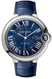  Shop Authentic Cartier Ballon Bleu De Cartier Blue Dial Blue Leather Strap Watch for Men - WSBB0027 - Luxxuri