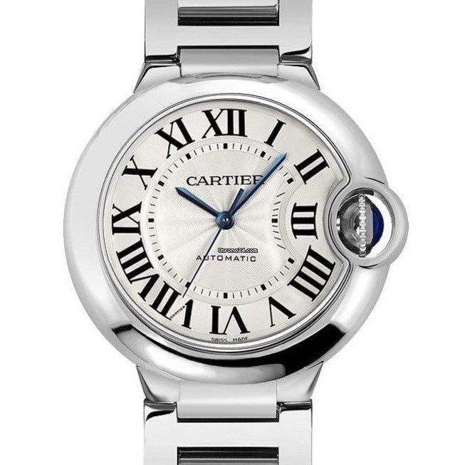  Shop Authentic Cartier Ballon Bleu De Cartier Silver Dial Silver Steel Strap Watch for Women - WSBB0048 - Luxxuri