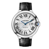  Shop Authentic Cartier Ballon Bleu de Cartier Silver Dial Black Leather Strap Watch for Men - WSBB0026 - Luxxuri