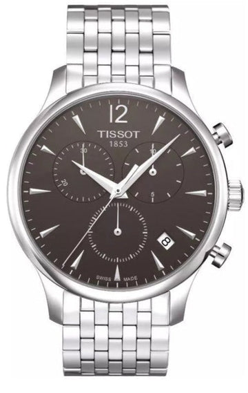  Shop Authentic Tissot T Classic Tradition Chronograph Black Dial Silver Steel Strap Watch For Men - T063.617.11.057.00 - Luxxuri