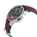  Shop Authentic Gucci Dive Quartz Green Dial Two Tone NATO Strap Watch For Men - YA136339 - Luxxuri