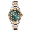  Shop Authentic Versace Hellenyium GMT Green Dial Two Tone Steel Strap Watch for Men - V11050015 - Luxxuri