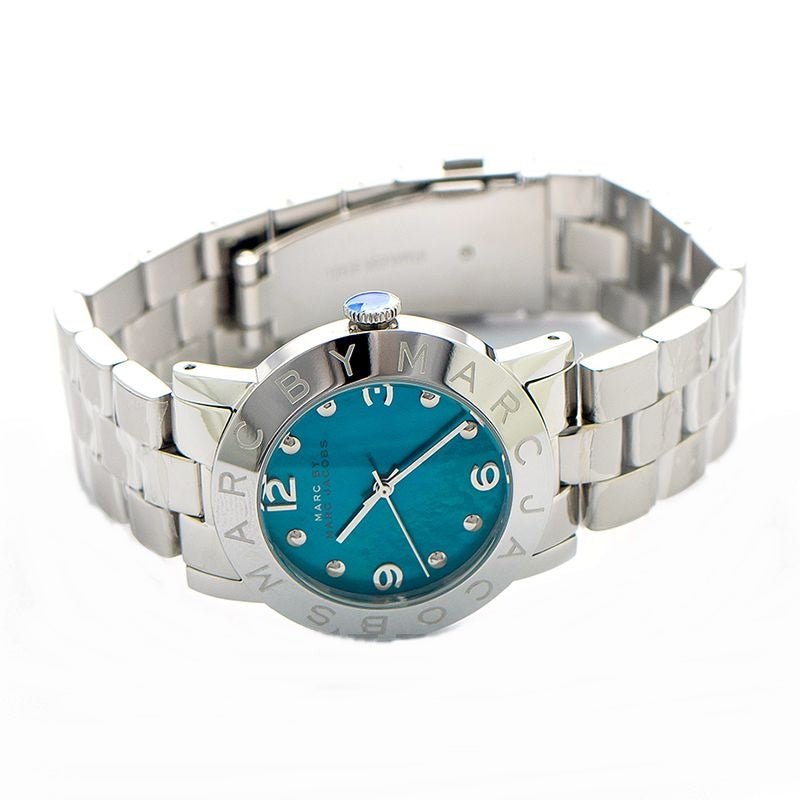  Shop Authentic Marc Jacobs Amy Blue Dial Silver Steel Strap Watch for Women - MBM3272 - Luxxuri