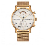  Shop Authentic Tommy Hilfiger Kane White Dial Gold Mesh Bracelet Watch for Men - 1710403 - Luxxuri