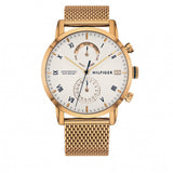  Shop Authentic Tommy Hilfiger Kane White Dial Gold Mesh Bracelet Watch for Men - 1710403 - Luxxuri