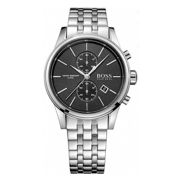 Shop Authentic Hugo Boss Jet Black Dial Silver Steel Strap Watch for Men - 1513383 - Luxxuri