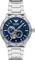  Shop Authentic Emporio Armani Mario Chronograph Automatic Blue Dial Silver Steel Strap Watch For Men - AR60052 - Luxxuri