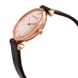  Shop Authentic Emporio Armani Classic Quartz Pink Dial Brown Leather Strap Watch For Women - AR1911 - Luxxuri