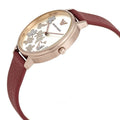  Shop Authentic Emporio Armani Kappa Classic Quartz Silver Dial Red Leather Strap Watch For Women - AR11114 - Luxxuri