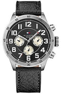  Shop Authentic Tommy Hilfiger Sport Chronograph Black Dial Black Leather Strap Watch for Men - 1791050 - Luxxuri