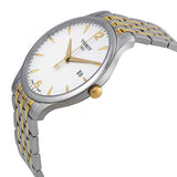  Shop Authentic Tissot T Classic Tradition White Dial Two Tone Mesh Bracelet Watch For Men - T063.610.22.037.00 - Luxxuri