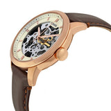  Shop Authentic Fossil Townsman Automatic Skeleton White Dial Brown Leather Strap Watch for Men - ME3078 - Luxxuri