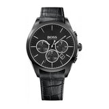  Shop Authentic Hugo Boss Onyx Black Dial Black Leather Strap Watch for Men - 1513367 - Luxxuri
