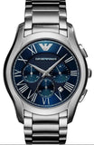  Shop Authentic Emporio Armani Chronograph Quartz Blue Dial Silver Steel Strap Watch For Men - AR11082 - Luxxuri