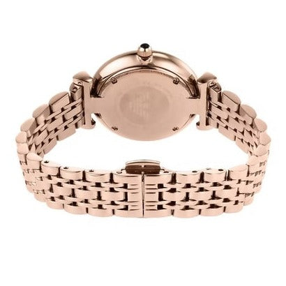  Shop Authentic Emporio Armani Gianni T-Bar Quartz Crystals Black Dial Gold Steel Strap Watch For Women - AR11423 - Luxxuri