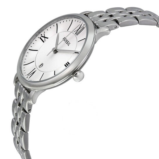 Shop Authentic Fossil Jacqueline White Dial Silver Steel Strap Watch for Women - ES3920 - Luxxuri
