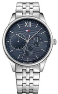  Shop Authentic Tommy Hilfiger Damon Chronograph Blue Dial Silver Steel Strap Watch for Men - 1791416 - Luxxuri
