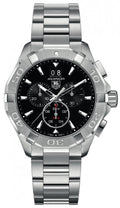  Shop Authentic Tag Heuer Aquaracer Chronograph Black Dial Silver Steel Strap Watch for Men - CAY1110.BA0927 - Luxxuri