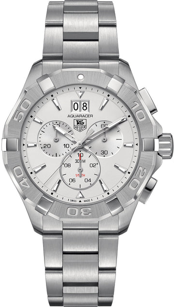  Shop Authentic Tag Heuer Aquaracer White Dial Silver Steel Strap Watch for Men - CAY1111.BA0927 - Luxxuri