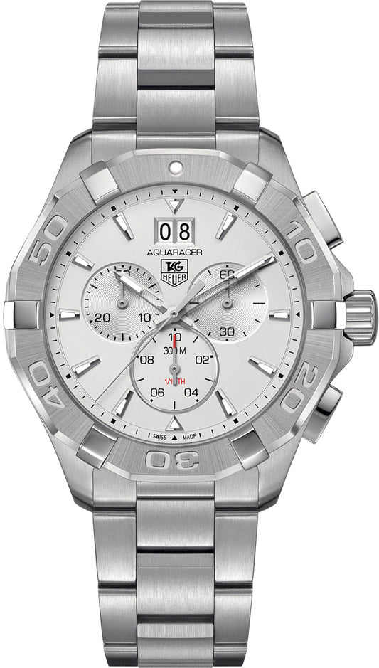  Shop Authentic Tag Heuer Aquaracer White Dial Silver Steel Strap Watch for Men - CAY1111.BA0927 - Luxxuri