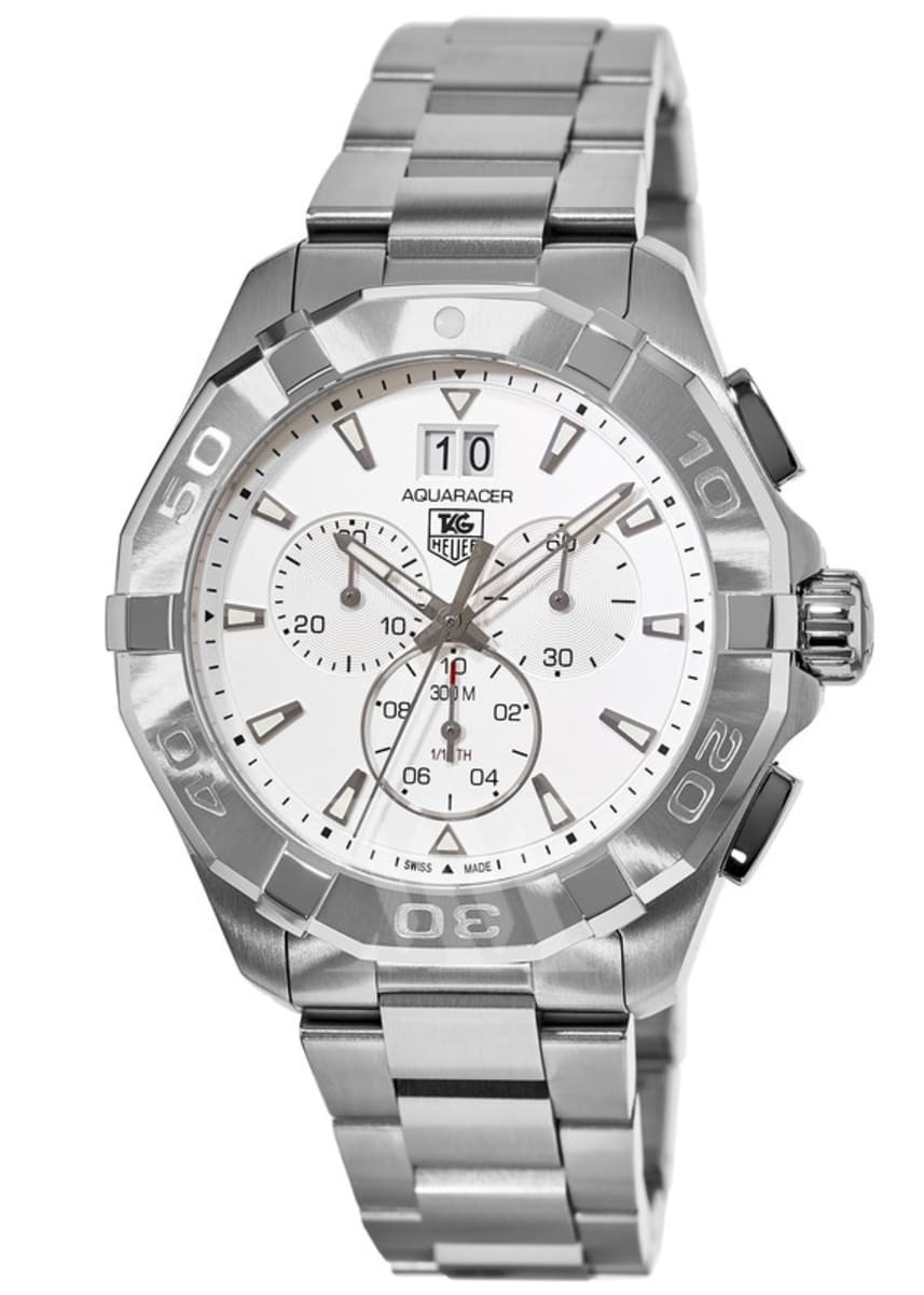  Shop Authentic Tag Heuer Aquaracer White Dial Silver Steel Strap Watch for Men - CAY1111.BA0927 - Luxxuri