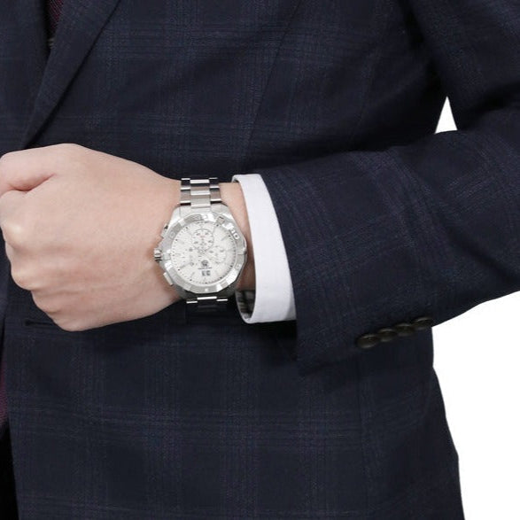  Shop Authentic Tag Heuer Aquaracer White Dial Silver Steel Strap Watch for Men - CAY1111.BA0927 - Luxxuri