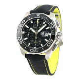  Shop Authentic Tag Heuer Aquaracer Automatic Chronograph Black Dial Black Nylon Strap Watch for Men - CAY211A.FC6361 - Luxxuri