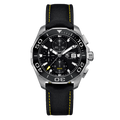 Tag Heuer Aquaracer Automatic Chronograph Black Dial Black Nylon Strap Watch for Men - CAY211A.FC6361