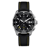  Shop Authentic Tag Heuer Aquaracer Automatic Chronograph Black Dial Black Nylon Strap Watch for Men - CAY211A.FC6361 - Luxxuri