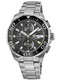  Shop Authentic Tag Heuer Aquaracer Calibre 16 Day-Date Black Dial Silver Steel Strap Watch for Men - CAY211A.BA0927 - Luxxuri