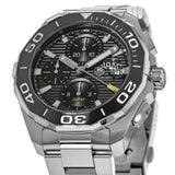  Shop Authentic Tag Heuer Aquaracer Calibre 16 Day-Date Black Dial Silver Steel Strap Watch for Men - CAY211A.BA0927 - Luxxuri