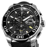  Shop Authentic Tag Heuer Aquaracer Automatic Chronograph Black Dial Black Nylon Strap Watch for Men - CAY211A.FC6361 - Luxxuri