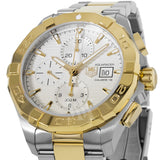  Shop Authentic Tag Heuer Aquaracer Caliber 16 Automatic White Dial Two Tone Steel Strap Watch for Men - CAY2121.BB0923 - Luxxuri